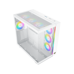 Boitier Moyen Tour E-ATX Xigmatek Aqua Ultra Air RGB avec panneaux vitrés (Blanc)