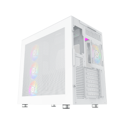 Boitier Moyen Tour E-ATX Xigmatek Aqua Ultra Air RGB avec panneaux vitrés (Blanc)