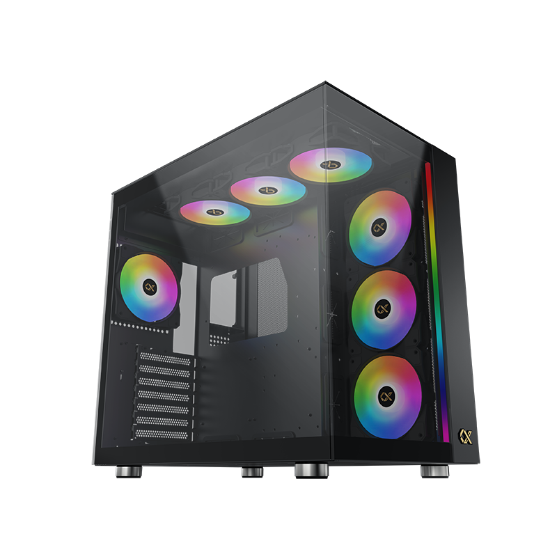 Boitier Moyen Tour E-ATX Xigmatek Aqua Ultra Air RGB avec panneaux vitrés (Noir)