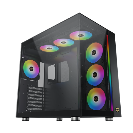 Boitier Moyen Tour E-ATX Xigmatek Aqua Ultra Air RGB avec panneaux vitrés (Noir)