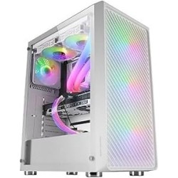 Boitier Moyen Tour ATX Mars Gaming MC-F RGB avec panneau vitré (Blanc)