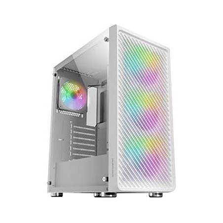 Boitier Moyen Tour ATX Mars Gaming MC-F RGB avec panneau vitré (Blanc)