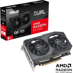 Carte Graphique AMD Asus Radeon RX 7600 Dual V2 OC 8Go