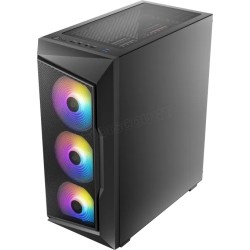 Boitier Moyen Tour ATX Antec AX61 Elite RGB avec panneau vitré (Noir)