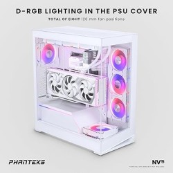 Boitier Moyen Tour E-ATX Phanteks NV5 RGB avec panneaux vitrés (Blanc)