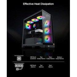 Boitier Moyen Tour ATX Xigmatek Endorphin Ultra RGB avec panneaux vitrés (Noir)