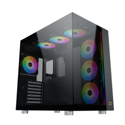 Boitier Moyen Tour E-ATX Xigmatek Aqua Ultra RGB avec panneaux vitrés (Noir)