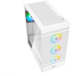 Boitier Moyen Tour ATX Sharkoon Rebel C50 RGB avec panneaux vitrés (Blanc)