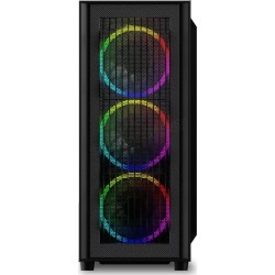 Boitier Moyen Tour ATX Sharkoon Wave RGB avec panneaux vitrés (Noir)