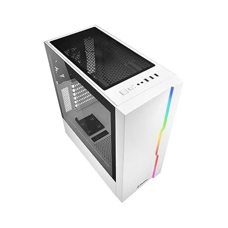 Boitier Moyen Tour ATX Sharkoon Slider RGB avec panneau vitré (Blanc)