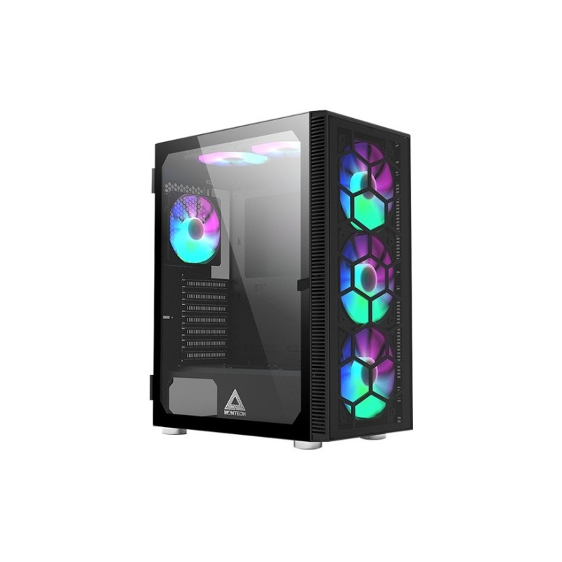 Boitier Moyen Tour ATX Montech X3 Glass RGB avec panneaux vitrés (Noir)