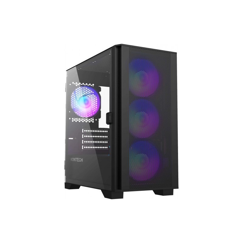 Boitier Mini Tour Micro ATX Montech Air 100 RGB avec panneaux vitrés (Noir)