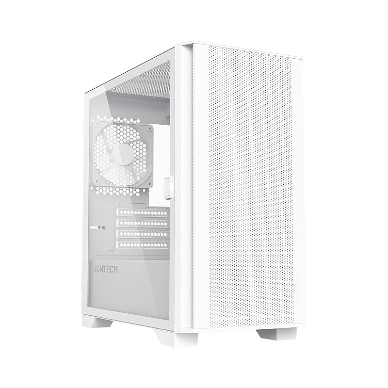 Boitier Mini Tour Micro ATX Montech Air 100 Lite avec panneau vitré (Blanc)