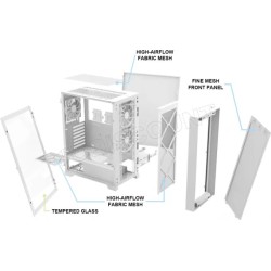 Boitier Moyen Tour ATX Montech Air 1000 Lite avec panneau vitré (Blanc)