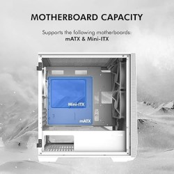 Boitier Mini Tour Micro ATX Zalman Z1 Iceberg avec panneau vitré (Blanc)