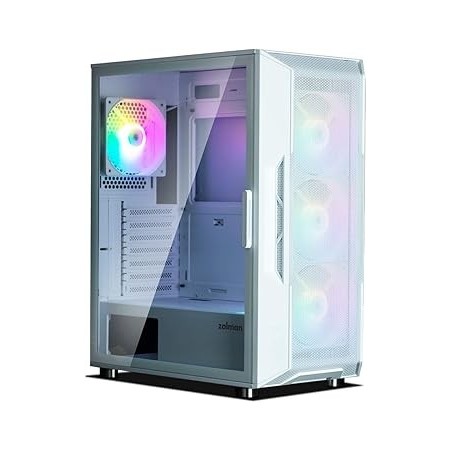 Boitier Moyen Tour ATX Zalman I3 Neo RGB avec panneau vitré (Blanc)