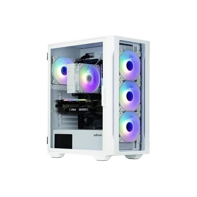 Boitier Moyen Tour ATX Zalman I3 Neo TG RGB avec panneaux vitrés (Blanc)