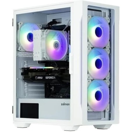 Boitier Moyen Tour ATX Zalman I3 Neo TG RGB avec panneaux vitrés (Blanc)