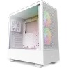 Boitier Moyen Tour ATX NZXT H5 Flow RGB avec panneau vitré (Blanc)