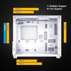 Boitier Mini Tour Micro ATX Montech Sky One Mini RGB avec panneaux vitrés (Blanc)