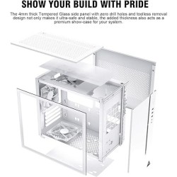 Boitier Mini Tour Micro ATX Montech Sky One Mini RGB avec panneaux vitrés (Blanc)