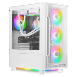 Boitier Moyen Tour ATX Gamdias Athena M6 RGB avec panneaux vitrés (Blanc)