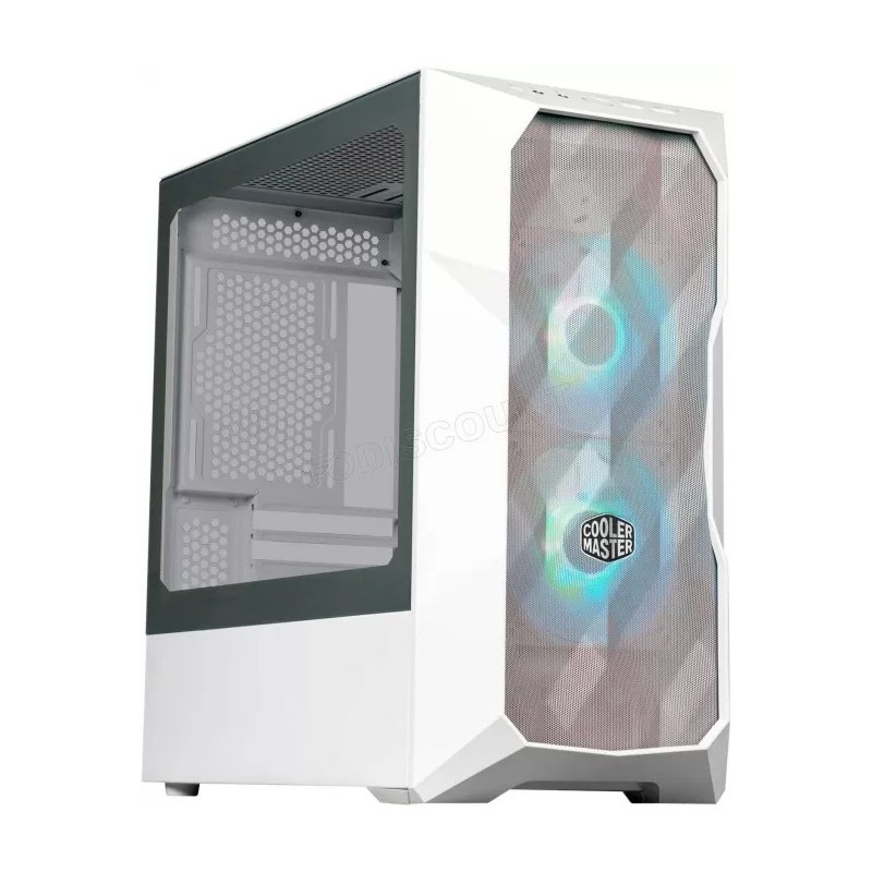 Boitier Mini Tour Micro ATX Cooler Master MasterBox TD300 Mesh RGB avec panneau vitré (Blanc)