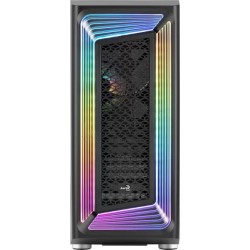 Boitier Moyen Tour ATX AeroCool Interstellar RGB avec panneau vitré (Noir)