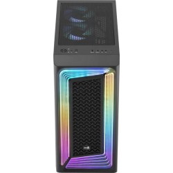 Boitier Moyen Tour ATX AeroCool Interstellar RGB avec panneau vitré (Noir)