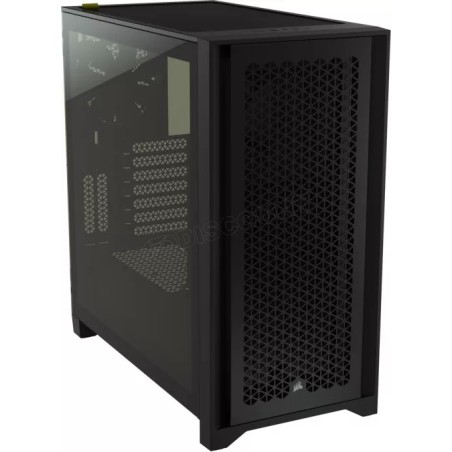 Boitier Moyen Tour E-ATX Corsair iCue 4000D Airflow RGB avec panneaux vitrés (Noir)