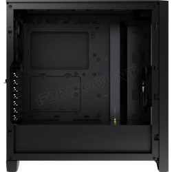 Boitier Moyen Tour E-ATX Corsair iCue 4000D Airflow RGB avec panneaux vitrés (Noir)