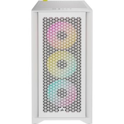 Boitier Moyen Tour E-ATX Corsair iCue 4000D Airflow RGB avec panneaux vitrés (Blanc)