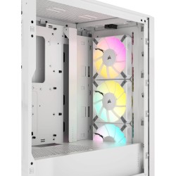 Boitier Moyen Tour E-ATX Corsair iCue 4000D Airflow RGB avec panneaux vitrés (Blanc)