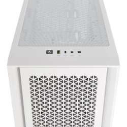 Boitier Moyen Tour E-ATX Corsair iCue 4000D Airflow RGB avec panneaux vitrés (Blanc)