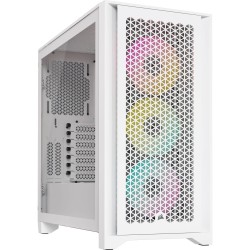 Boitier Moyen Tour E-ATX Corsair iCue 4000D Airflow RGB avec panneaux vitrés (Blanc)