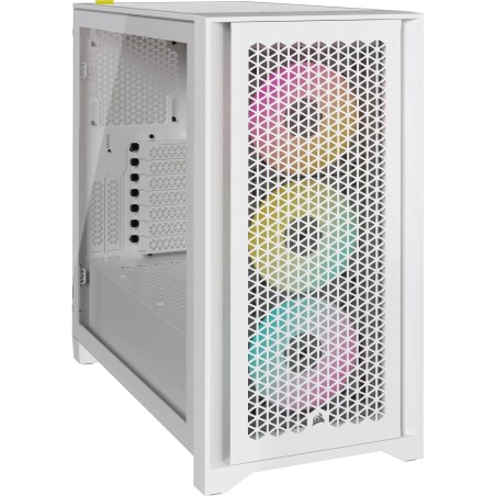 Boitier Moyen Tour E-ATX Corsair iCue 4000D Airflow RGB avec panneaux vitrés (Blanc)