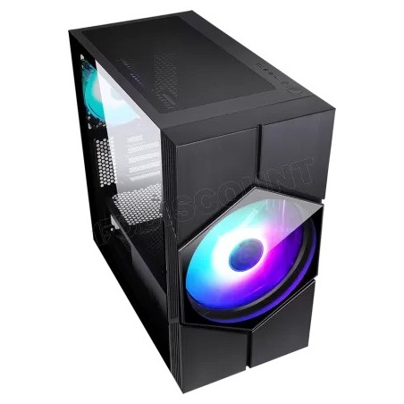 Boitier Mini Tour Micro ATX iTek Vortex RGB avec panneau vitré (Noir)