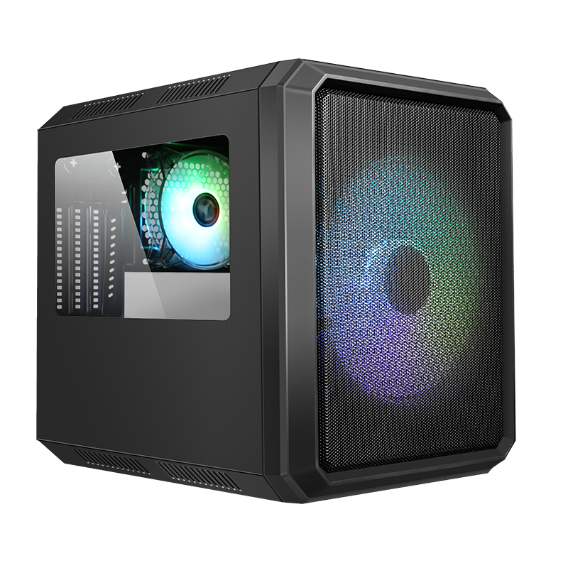 Boitier Cube Micro ATX iTek QBO 8 Evo RGB avec fenêtre (Noir)