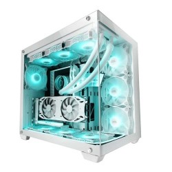 Boitier Grand Tour E-ATX Mars Gaming MCV4 avec panneaux vitrés (Blanc)