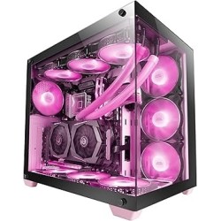 Boitier Grand Tour E-ATX Mars Gaming MCV4 avec panneaux vitrés (Rose)