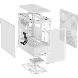 Boitier Moyen Tour ATX Hyte Y40 avec panneaux vitrés (Blanc)