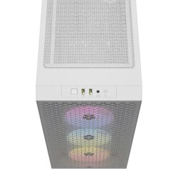 Boitier Moyen Tour ATX Corsair 3000D Airflow RGB avec panneaux vitrés (Blanc)