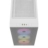 Boitier Moyen Tour ATX Corsair 3000D Airflow RGB avec panneaux vitrés (Blanc)