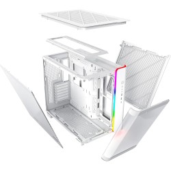 Boitier Moyen Tour ATX Montech King 95 RGB avec panneaux vitrés (Blanc)