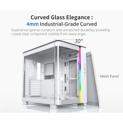 Boitier Moyen Tour ATX Montech King 95 RGB avec panneaux vitrés (Blanc)