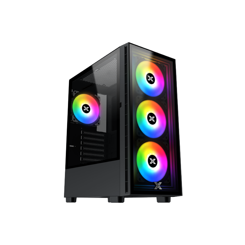 Boitier Moyen Tour ATX Xigmatek Phantom RGB avec panneaux vitrés (Noir)