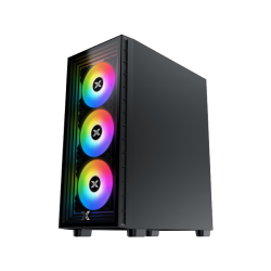 Boitier Moyen Tour ATX Xigmatek Phantom RGB avec panneaux vitrés (Noir)