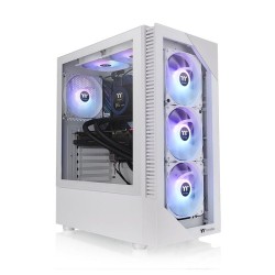 Boitier Moyen Tour ATX Thermaltake View 200 TG RGB avec panneau vitré (Blanc)