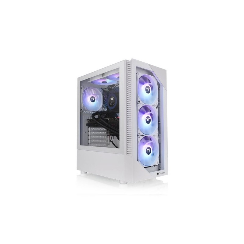 Boitier Moyen Tour ATX Thermaltake View 200 TG RGB avec panneau vitré (Blanc)