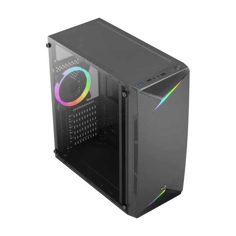 Boitier Moyen Tour ATX AeroCool Talon-G RGB avec panneaux vitrés (Noir)